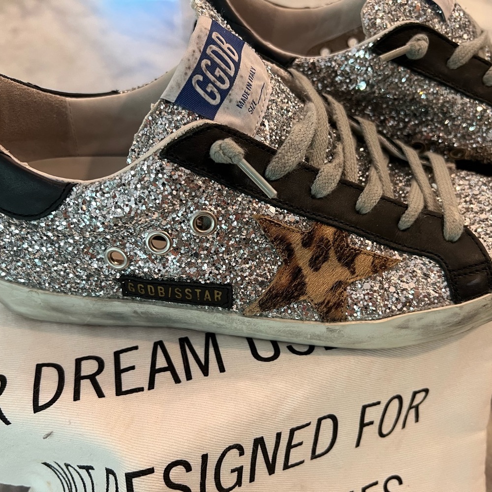 Golden Goose Deluxe Brand Glitter Leopard